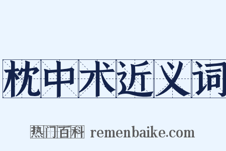 枕中术近义词是什么意思的图片